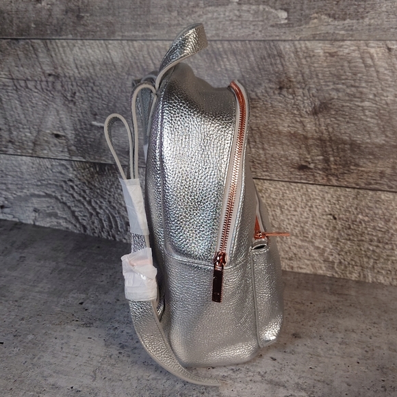 Ted Baker Silver Leather Backpack - Picture 2 of 10